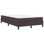 vidaXL Lit à ressorts avec matelas Marron foncé 120 x 190 cm tissu