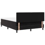 Lit à ressorts vidaXL avec matelas Noir 140x190 cm Velours