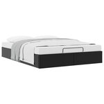 vidaXL Cadre de lit ottoman sans matelas noir 140x190 cm similicuir