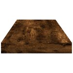 vidaXL Étagères murales 4 Pièces chêne fumé 60x10x1 5cm bois d'ingénierie