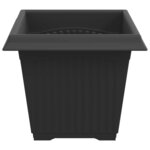 vidaXL Pot de Fleurs Carré 6 Pièces Noir 20 x 20 x 16 cm Plastique