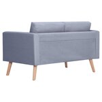 vidaXL Ensemble de canapés à 2 places et à 3 places Tissu Gris clair