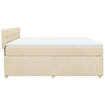 vidaXL Sommier à lattes de lit avec matelas Crème 180x200 cm Tissu