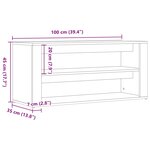 vidaXL Banc à chaussures vieux bois 100x35x45 cm bois d'ingénierie