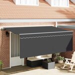 vidaXL Auvent Rétractable Anthracite 400 x 200 cm tissu