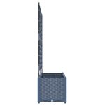 vidaXL Bac à fleurs avec Treillis 2 Pièces Gris 80 x 40 x 143 cm PP