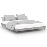 vidaXL Cadre de lit sans matelas sonoma gris 200x200 cm
