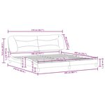 vidaXL Cadre de lit sans matelas Hvar noir 200x200 cm tissu