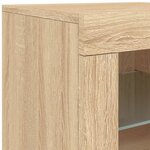 vidaXL Buffet avec lumières LED chêne sonoma 162x37x67 cm