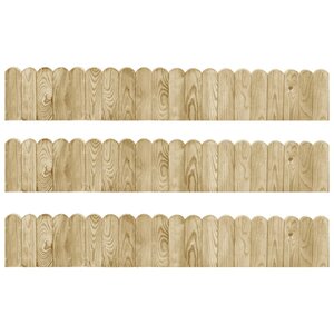 vidaXL Rouleaux de bordure 3 Pièces 120 cm bois de pin imprégné