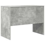 vidaXL Bureau Gris béton 100 x 50 x 76 cm Bois d'ingénierie