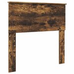 vidaXL Cadre de lit Chêne Fumé et Argent 75 x 190 cm Bois d'ingénierie