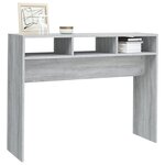 vidaXL Table console Sonoma gris 105x30x80 cm Bois d'ingénierie