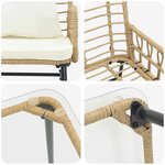 vidaXL Ensemble de meubles de jardin 4 Pièces Noir et anthracite