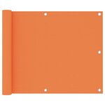 vidaXL Écran de balcon Orange 75x600 cm Tissu Oxford