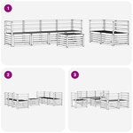 vidaXL Ensemble de canapés d'extérieur 7 Pièces Blanc