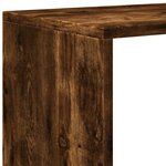 vidaXL Étagère séparatrice de pièce 3 niveaux chêne fumé 123x29x123 cm