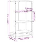 vidaXL Bibliothèque noir 60x35x107 5 cm bois d'ingénierie
