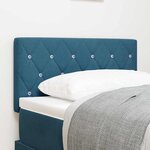 vidaXL Tête de Lit en Velours Argyle Manuel Bleu foncé 80 cm Velours