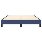 vidaXL Cadre de lit sans matelas bleu 140x190 cm tissu