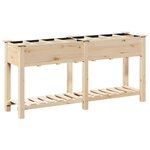 vidaXL Jardinière avec Grilles 161x43x76 cm Bois Massif de Sapin