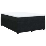 vidaXL Sommier à lattes de lit avec matelas Noir 140x200 cm Velours