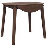 vidaXL Table à manger marron bois massif et caoutchouc