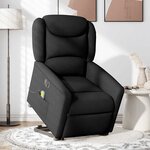 vidaXL Fauteuil inclinable de massage électrique Noir Tissu