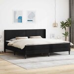 vidaXL Cadre de lit avec matelas Noir 200 x 200 cm Velours