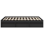 vidaXL Cadre de lit sans matelas noir 160x200 cm