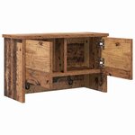 vidaXL Porte-manteau mural avec étagère Bois ancien 50 x 20 x 30 cm