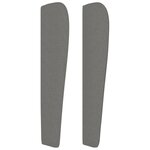 vidaXL Tête de lit avec oreilles Gris foncé 183x23x118/128 cm Tissu