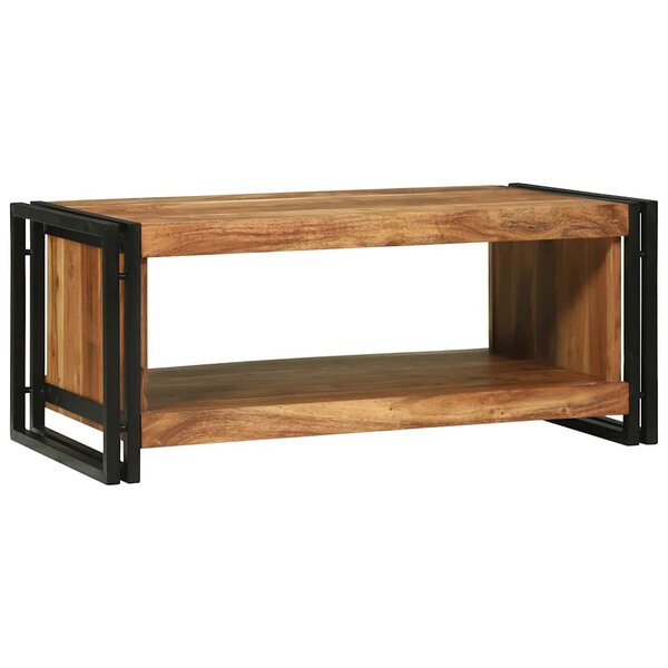 vidaXL Table basse Marron 90 x 50 x 38 cm Bois d'Acacia Massif