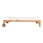 Chaise longue en teck ANDORRA avec coussin