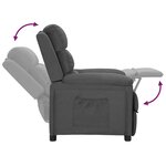vidaXL Fauteuil inclinable Gris foncé Tissu