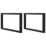 vidaXL Supports d'étagères pour lavabo 2 Pièces noir rectangulaire acier