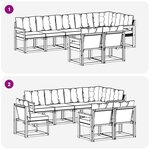 vidaXL Ensemble de canapés d'extérieur 8 Pièces Blanc et gris clair