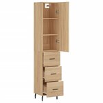 vidaXL Buffet haut Chêne sonoma 34 5x34x180 cm Bois d'ingénierie