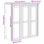 vidaXL Meuble avec Portes en Verre BODO Marron miel