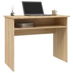 Bureau table poste de travail meuble d'ordinateur informatique étude chêne sonoma 90 x 50 x 74 cm bois d'ingénierie brun 02_0023664
