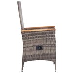 vidaXL Ensemble à manger de jardin 7 Pièces Résine tressée Gris