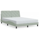 vidaXL Cadre de lit sans matelas gris clair 140x200 cm velours