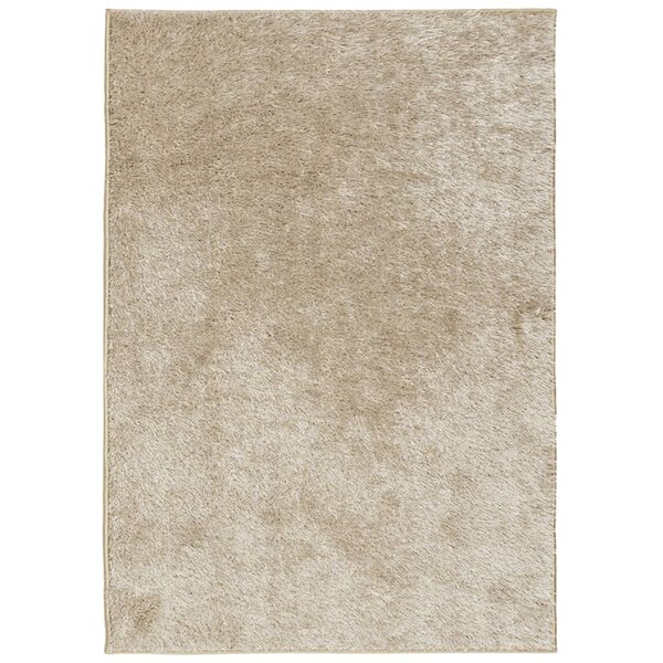vidaXL Tapis ISTAN à poils longs aspect brillant beige 140x200 cm