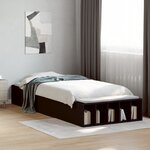 vidaXL Cadre de lit sans matelas noir 75x190 cm