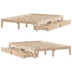 vidaXL Cadre de lit avec tiroirs sans matelas 140x200 cm