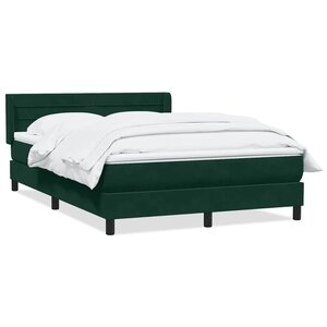 vidaXL Sommier à lattes de lit et matelas vert foncé 160x210cm velours