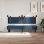 vidaXL Tête de lit suspendue Uni Bleu 190 x 55 x 5 cm PU antique
