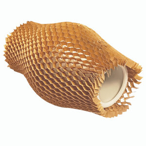100 Manchons- papier en nid d'abeille- 2 cm d'épaisseur L 600 mm   D 47 mm-Lacouronne e.pack