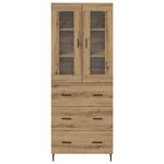 vidaXL Haut Armoire 2 Pièces Chêne artisanal Bois d'ingénierie