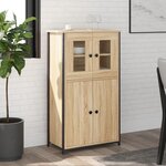 vidaXL Buffet haut chêne sonoma 62x32x106 5 cm bois d'ingénierie
